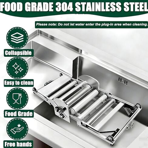 ماكينة فرد العجين الكهربائية التجارية ولفائف المعجنات، ناقل بعرض 40 بوصة، تلقائي للأمام/الخلف، سمك قابل للتعديل للكرواسون والفطيرة والمعجنات المنتفخة، تصميم مدمج قابل للطي in Kuwait