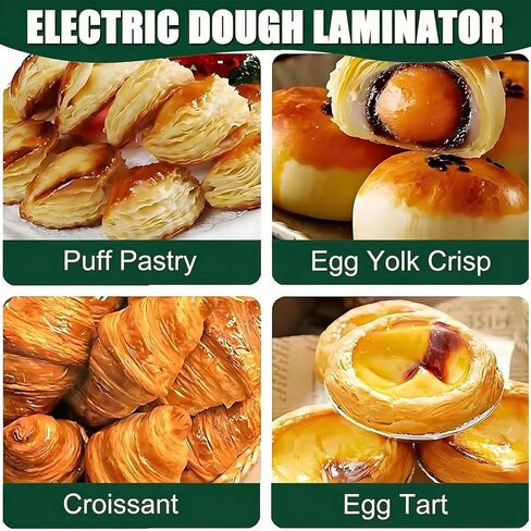 ماكينة فرد العجين الكهربائية التجارية ولفائف المعجنات، ناقل بعرض 40 بوصة، تلقائي للأمام/الخلف، سمك قابل للتعديل للكرواسون والفطيرة والمعجنات المنتفخة، تصميم مدمج قابل للطي in Kuwait