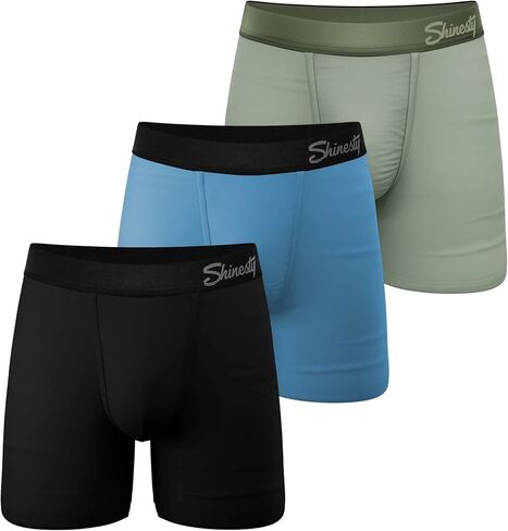 Shinesty Hammock Support ملخصات الملاكم الرجالي | ملابس داخلية فلايليس | 3 عبوات in Kuwait