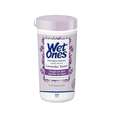 مناديل مبللة لليدين مضادة للبكتيريا، مناديل لافندر | مناديل مضادة للبكتيريا، مناديل مرطبة | 40 قيراط. علبة in Kuwait