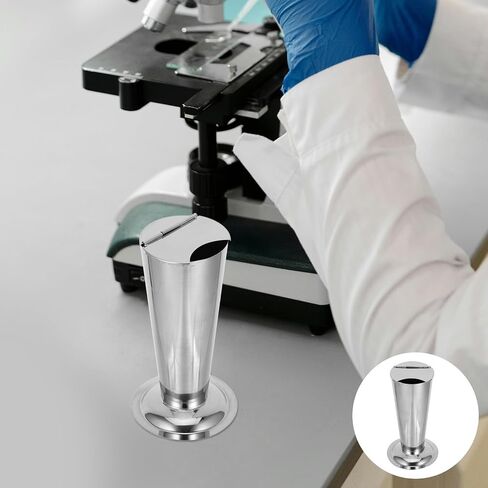 KALLORY Stainless Steel Tweezers Tube Holder Jar for Cotton Ball Storage, Laboratory Forceps Organizer Container, Tool Storage for Clinic in Saudi Arabia