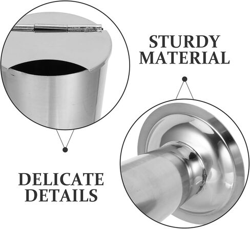 KALLORY Stainless Steel Tweezers Tube Holder Jar for Cotton Ball Storage, Laboratory Forceps Organizer Container, Tool Storage for Clinic in Saudi Arabia