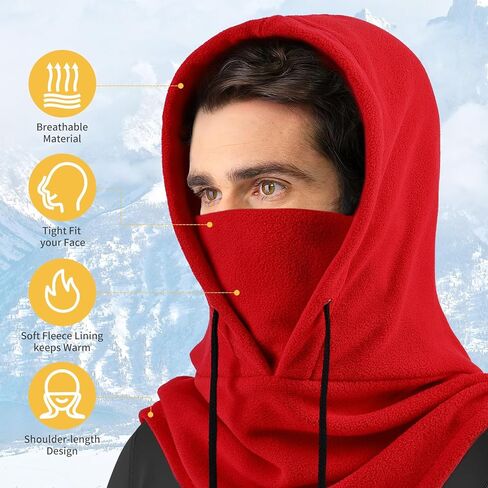 Oldelf Ski Mask Fleece Mask Warm Balaclava Stay Warm and Comfortable Face Mask for Men Women Breathable Sports Mask- Army Green in Saudi Arabia