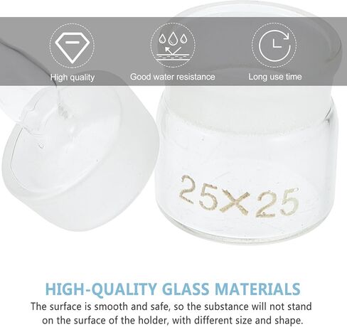 5pcs Glass Weighing Bottles Set 25x25mm Low and High Form Borosilicate Glass Laboratory Weighing Holders with Lids for Scientific Sampling and Precise Measurement in Saudi Arabia