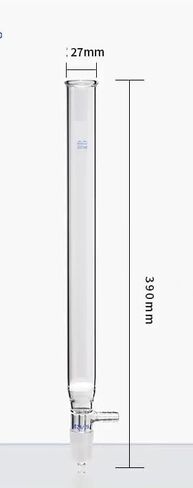 Laboratory Glass Chromatography Column with #19/#24 Ground-Glass Joints—Suction Filtration Column with Sand Plate(30x300mm Joint 24) in Saudi Arabia