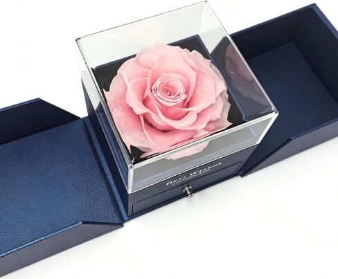 Preserved Pink Real Rose for Mothers Day Gifts-Eternal Forever Flowers Rose,Birthday Gifts for Women Mom Wife Grandma Daughter Anniversary Christmas Valentines Day Decor for Her in Kuwait