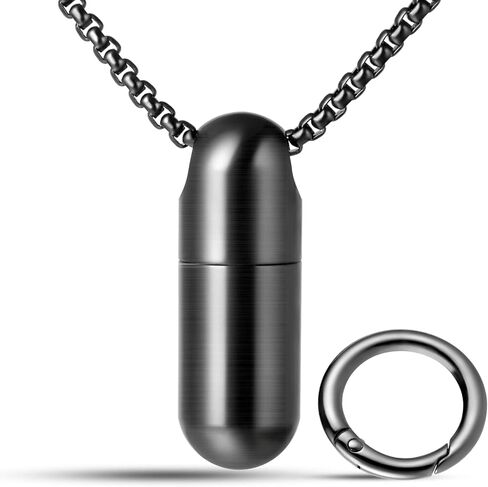 TISUR Micro Keychain Pill Holder, Titanium Pill Case Waterproof Pill Container, Portable Tiny Pill Organizer for Travel Purse Pocket in Kuwait