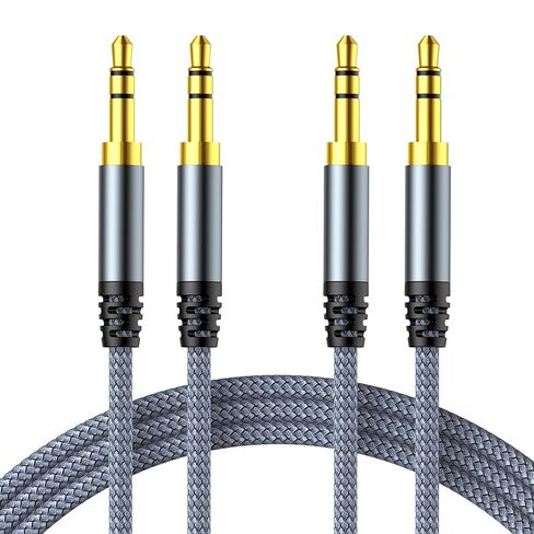 Highwings Aux Cord 2 Pack, 3.5mm Aux Cable Hi-Fi Sound for Headphone Car in Saudi Arabia