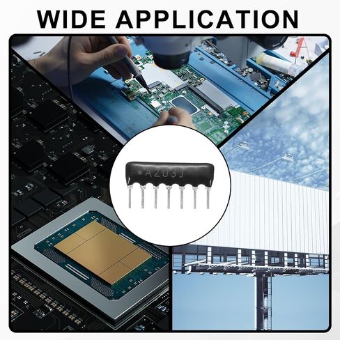 MECCANIXITY 20Pack 20K Ohm Resistor Network Array, 1/8W SIP-7 2.54mm Pitch Thick Film Network Resistor Assortment Kit, 5% Tolerance Bussed Type 7P, Black in Saudi Arabia