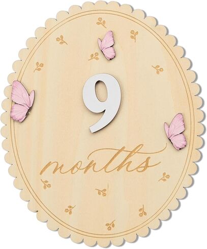 Baby Girl Monthly Milestone Signs, 1-12 Monthly Baby Milestone Girl, Newborn Photography Props Double-Sided, Nursery Decor for Girls (M03) in Kuwait