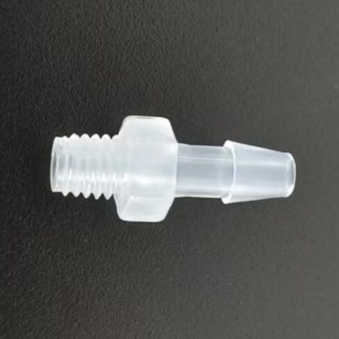 Plastic Hose Barb Fitting, 1/8" Barb 10-32UNF Male Thread Adapter Connector Pipe Fittings for Fuel Gas Liquid Air, PP Polypropylene Material, 25PCS in Saudi Arabia