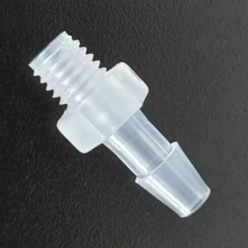 Plastic Hose Barb Fitting, 1/8" Barb 10-32UNF Male Thread Adapter Connector Pipe Fittings for Fuel Gas Liquid Air, PP Polypropylene Material, 25PCS in Saudi Arabia