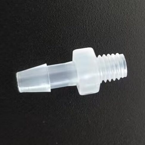 Plastic Hose Barb Fitting, 1/8" Barb 10-32UNF Male Thread Adapter Connector Pipe Fittings for Fuel Gas Liquid Air, PP Polypropylene Material, 25PCS in Saudi Arabia