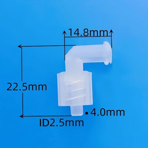 50PC/PK L-Type Moveable Male and Female Connector 90 Elbow Fitting for Luer Lock and Catheter Systems Medical and Laboratory Clear PP Plastic in Saudi Arabia