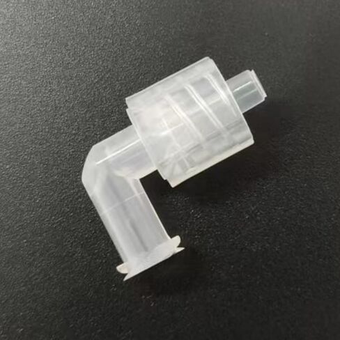 50PC/PK L-Type Moveable Male and Female Connector 90 Elbow Fitting for Luer Lock and Catheter Systems Medical and Laboratory Clear PP Plastic in Saudi Arabia
