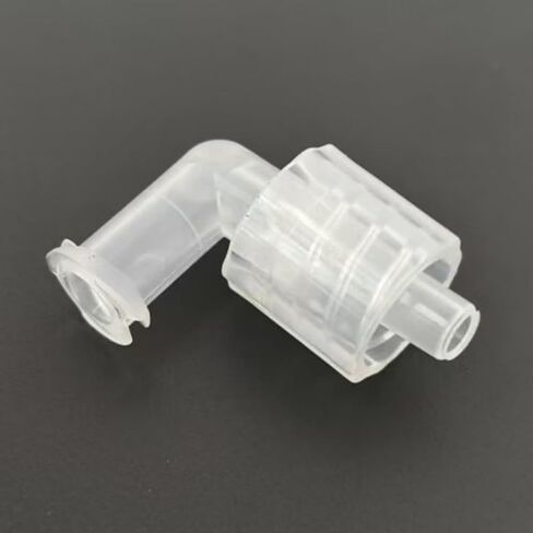 50PC/PK L-Type Moveable Male and Female Connector 90 Elbow Fitting for Luer Lock and Catheter Systems Medical and Laboratory Clear PP Plastic in Saudi Arabia