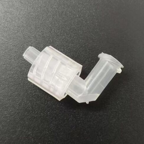 50PC/PK L-Type Moveable Male and Female Connector 90 Elbow Fitting for Luer Lock and Catheter Systems Medical and Laboratory Clear PP Plastic in Saudi Arabia