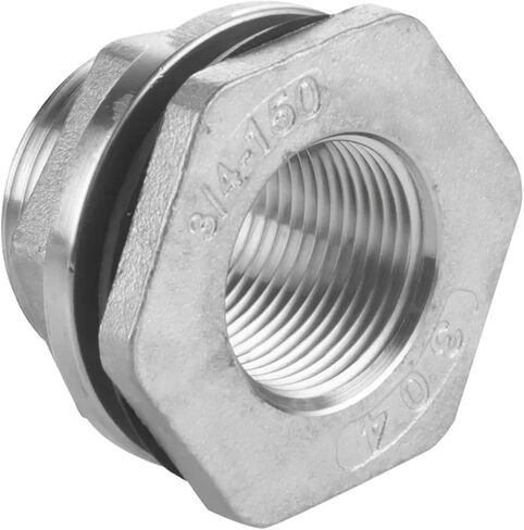 3 قطعة 1/4 "3/8" 1/2 "3/4" 1 "- 2" BSP أنثى 316L 304 الفولاذ المقاوم للصدأ وصلة أنابيب الحاجز موصل المقرنة خزان المياه ثقب تجفيف (SS304_1") in Saudi Arabia