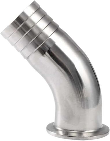 12.7 19 25 32 38 45 51mm Hose Barb 1.5" 2“ Tri Clamp 45 Deg Elbow TC50.5 34mm SUS304 Stainless Steel Fitting(57mmxTC77.5) in Saudi Arabia