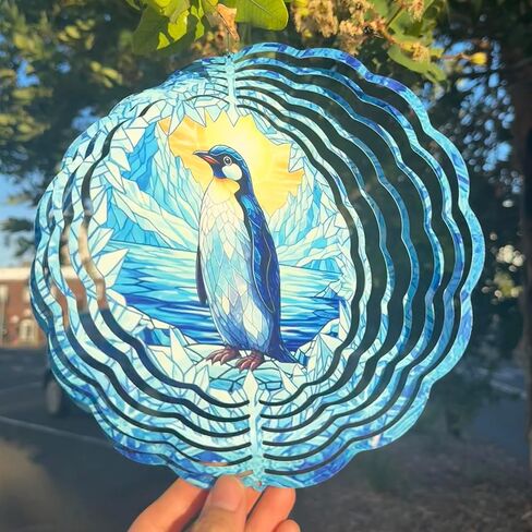 Hummingbird Wind Spinner, 3D Hanging Stainless Steel Garden Spinner, Wind Spinner Hanging for Outdoor & Indoor Décor, Unique Gifts for Yard Garden Decoration or Patio Décor (Hummingbird) in Saudi Arabia