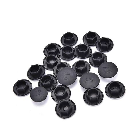 20PCS M5-M24 Black Hex Socket Allen Bolt Screw Nut Hexagon Head Cover Cap Protector Fasteners Screws Covers Caps - (Size: M10) in Saudi Arabia
