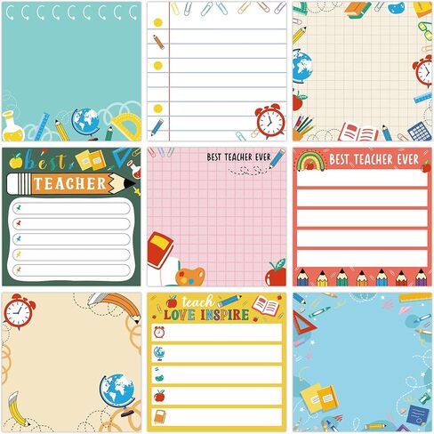 9 Pcs Wildflower Notepads 3" x 3" Self-Adhesive Wildflower Note Pads Memo for Journal Home School Office Gifts - 450 Sheets Reusable Flower Sticky Notes in Saudi Arabia