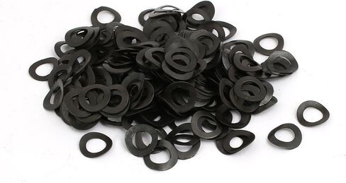 uxcell 5mm Fitting Dia 1.2mm Total Height Carbon Steel Curved Spring Washer 200pcs in Saudi Arabia