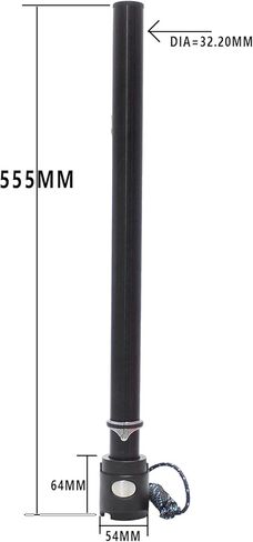 Windsurf Aluminum Alloy RDM Mast Extension with Stainless Steel RDM Ring,35cm Black for Windsurfing Sailing in Saudi Arabia