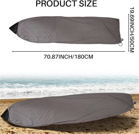 Surfboard Sock Surfboard Sock Protective Cover, Storage Case for Shortboard Funboard Water Sports in Saudi Arabia