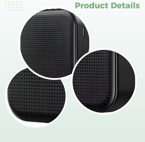 مضخم صوت صغير محمول، مكبر صوت لاسلكي 5.0، سماعة رأس سلكية، USB، بطاقة Tf، 1200 مللي أمبير، 3.3 × 3.3 × 1.1 بوصة in Kuwait
