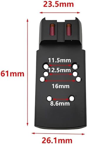 لوحة تركيب محول النقطة الحمراء من الألياف الضوئية الحمراء لـ SIG P320، متوافقة مع SIG P320/P320 Compact/SP2022 (ليس لـ X-5 أو M17)، ومجهزة بمسامير تثبيت بمواصفات RMR in Kuwait