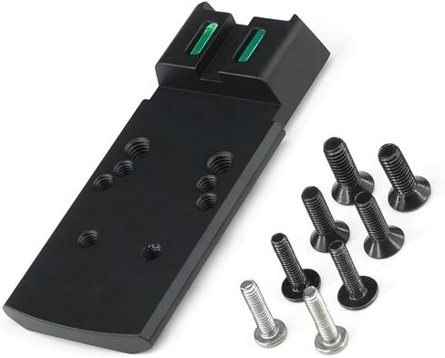 لوحة تركيب محول النقطة الحمراء من الألياف الضوئية الخضراء لـ SIG P320، متوافقة مع SIG P320/P320 Compact/SP2022 (ليس لـ X-5 أو M17)، ومجهزة بمسامير تثبيت بمواصفات RMR in Kuwait