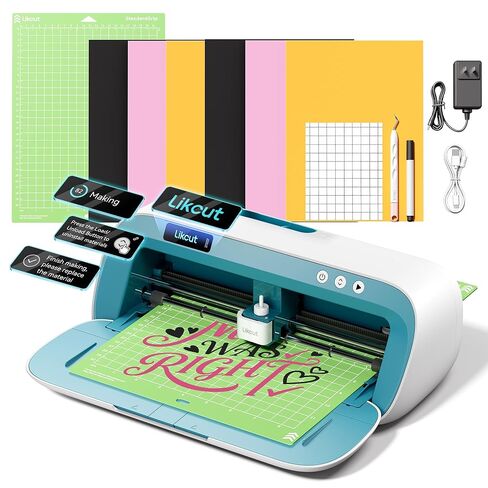 S41 Vinyl Cutter Machine - Essential Starter Bundle for DIY Crafts | Smart Sticker Maker Machine, Portable Sticker Machine for Room Decor, HTV, Cardstock, Paper Crafts and School Supplies in Saudi Arabia