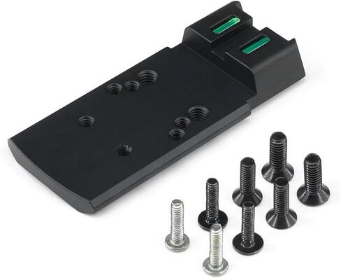 لوحة تركيب محول النقطة الحمراء من الألياف الضوئية الخضراء لـ SIG P320، متوافقة مع SIG P320/P320 Compact/SP2022 (ليس لـ X-5 أو M17)، ومجهزة بمسامير تثبيت بمواصفات RMR in Kuwait