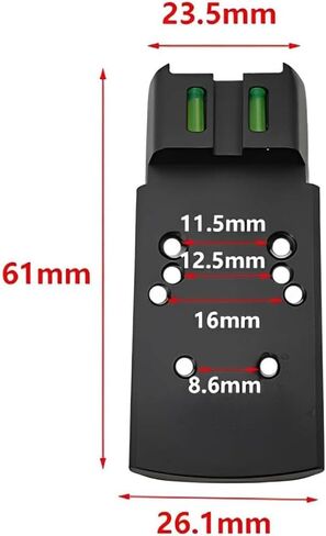 لوحة تركيب محول النقطة الحمراء من الألياف الضوئية الخضراء لـ SIG P320، متوافقة مع SIG P320/P320 Compact/SP2022 (ليس لـ X-5 أو M17)، ومجهزة بمسامير تثبيت بمواصفات RMR in Kuwait
