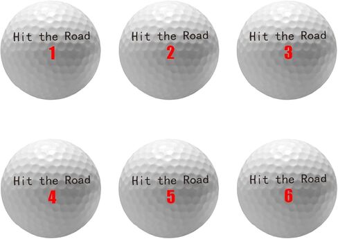 مجموعة هدايا كرة الجولف هيت ذا رود، عبوة من 6 قطع، هيكل من 3 قطع in Kuwait