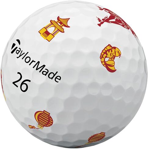 كرات جولف TaylorMade TP5 Pix Hot Shot Lunar New Year، 1-دزينة بيضاء in Kuwait