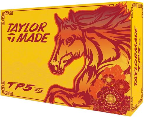 كرات جولف TaylorMade TP5 Pix Hot Shot Lunar New Year، 1-دزينة بيضاء in Kuwait