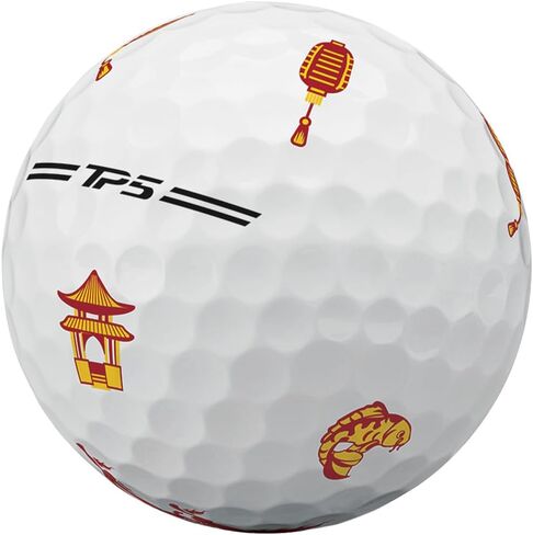 كرات جولف TaylorMade TP5 Pix Hot Shot Lunar New Year، 1-دزينة بيضاء in Kuwait