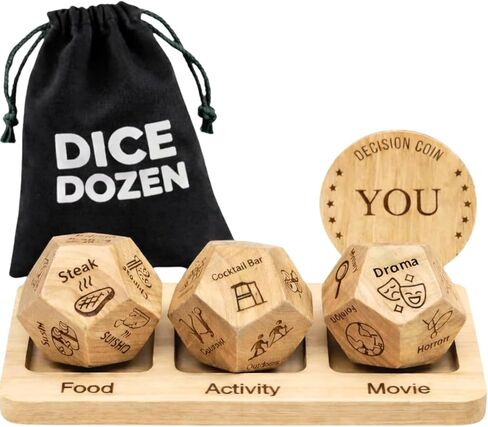12-Sided Movie Genre Dice – Random Movie Picker Spinner – Comedy, Action, Horror, Romance, Sci-Fi & More – Fun Game for Movie Lovers in Kuwait