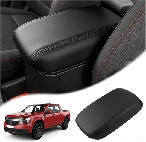 غطاء وحدة التحكم المركزية من Autoorder لعام 2022 2023 2024 2025 Ford Maverick Accessories غطاء مسند الذراع مضاد للخدش وسادة وحدة التحكم الوسطى واقي مسند الذراع الجلدي in Kuwait
