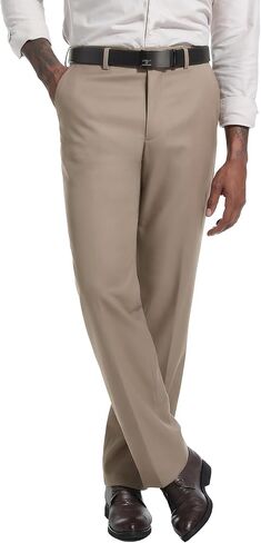 Men's Cotton Dress Pants Classic Fit, Non-Iron Straight-Leg Business Trousers, Casual Office Khaki Chinos in Saudi Arabia
