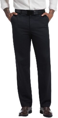 Men's Cotton Dress Pants Classic Fit, Non-Iron Straight-Leg Business Trousers, Casual Office Khaki Chinos in Saudi Arabia