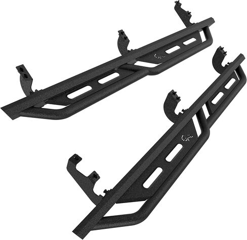 لوحات الجري IRONBISON تناسب 2025 UP Toyota 4Runner، شديدة التحمل 4Runner خطوات جانبية من الصلب قضبان Nerf قضبان خطوة ذات ملمس ثقيل باللون الأسود in Kuwait