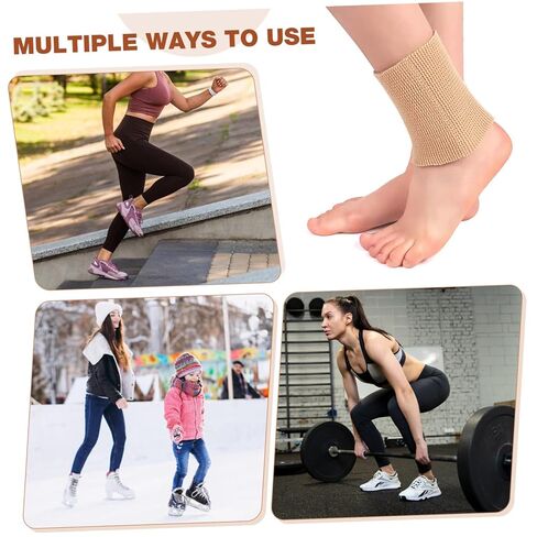 GANAZONO 2pcs Ankle Protectors Sweat-absorption Elastic Support Sleeves for Sports Comfortable Fit for Running Basketball Cycling Skin in Saudi Arabia