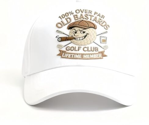 قبعة مطرزة "Old Bastards Golf Club" مع قبعة بيسبول قابلة للتعديل ومطرزة ثلاثية الأبعاد بنسبة 100% على إصدار الأعضاء مدى الحياة in Kuwait