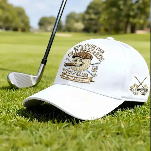 قبعة مطرزة "Old Bastards Golf Club" مع قبعة بيسبول قابلة للتعديل ومطرزة ثلاثية الأبعاد بنسبة 100% على إصدار الأعضاء مدى الحياة in Kuwait