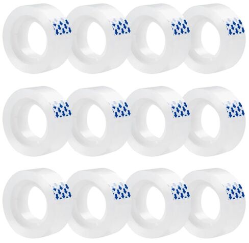 24 Rolls Clear Tape, Transparent Tape Refills for Dispenser, 1 Inch Core, 3/4 x 800 Inches, Strong Adhesive for Gift Wrapping, Office, School, Home, Desk Supplies & Crafts in Saudi Arabia