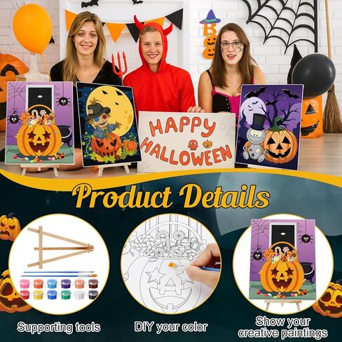 10 Sets Fall Thanksgiving Pre Drawn Canvas to Paint Gifts Sets 8" x 10" Turkey Pre Printed Canvas with Greeting Cards Outline Panels Bulk for Beginners DIY Craft Project Party Favor Decors in Saudi Arabia