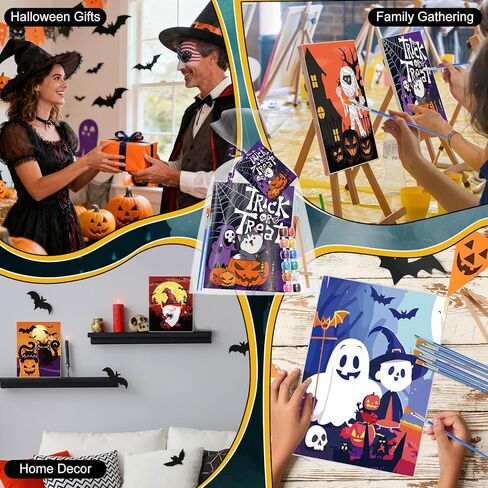 10 Sets Fall Thanksgiving Pre Drawn Canvas to Paint Gifts Sets 8" x 10" Turkey Pre Printed Canvas with Greeting Cards Outline Panels Bulk for Beginners DIY Craft Project Party Favor Decors in Saudi Arabia